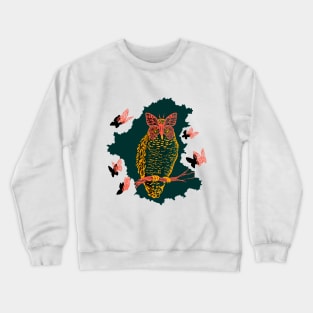 Imposter Owl and Butterflies Crewneck Sweatshirt